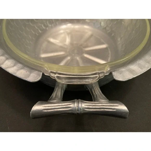 Vintage Everlast Aluminum "Bali Bamboo" 1948-1959 Casserole w/ Pyrex Insert MCM - Picture 13 of 15